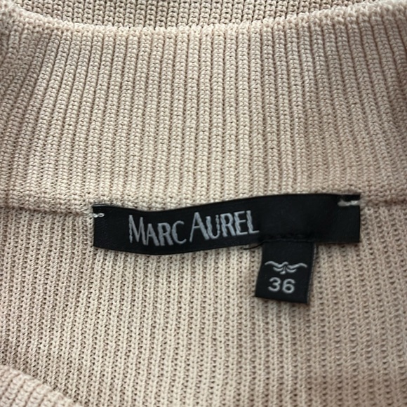 NWT Marc Aurel oversize long bell sleeve tan round neck sweater style new flame - Picture 10 of 12
